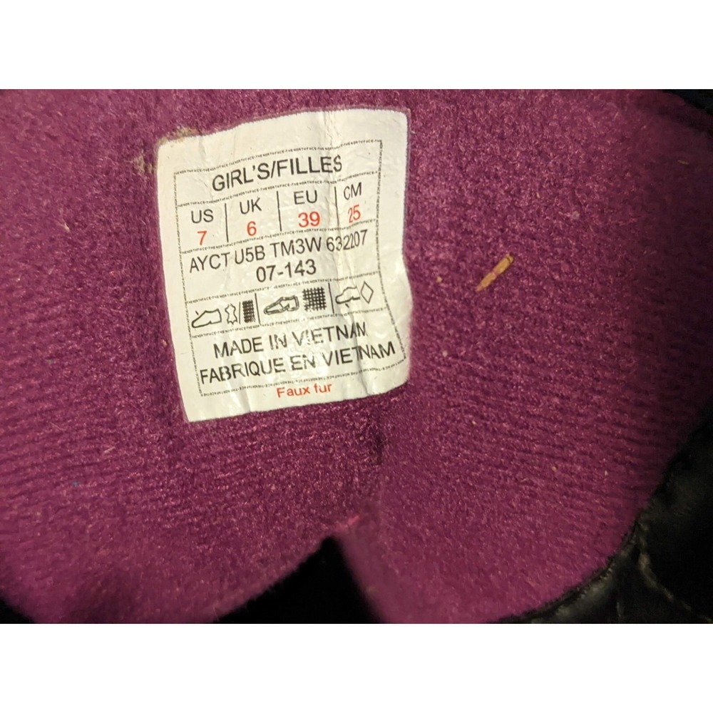 The North Face Faux Fur Womens Girls Winter Snow Boots Size US 7 Pink‎ - Picture 6 of 6